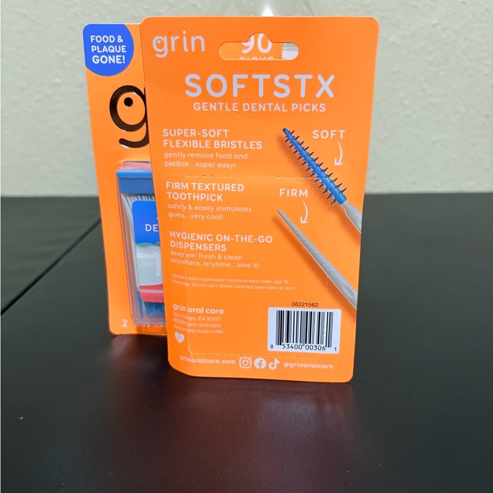 Grin SoftSTX Gentle Dental Picks pack of 2 - Picture 2 of 2